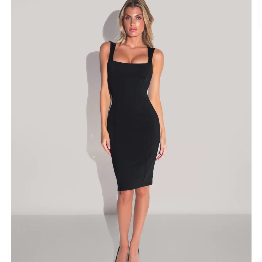 Shapewear Black Midi Dress